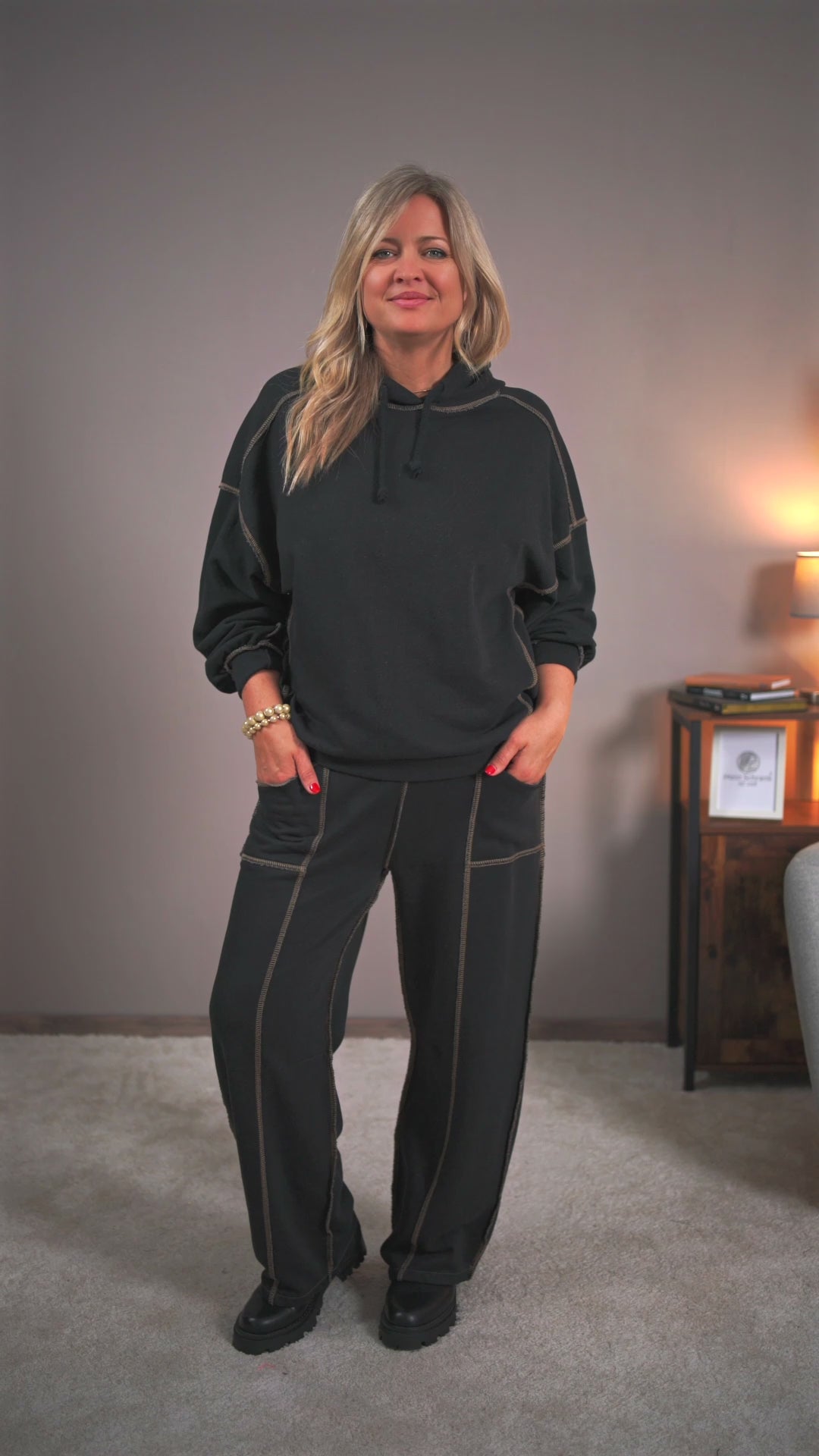 Schwarze Hose im Casual-Look