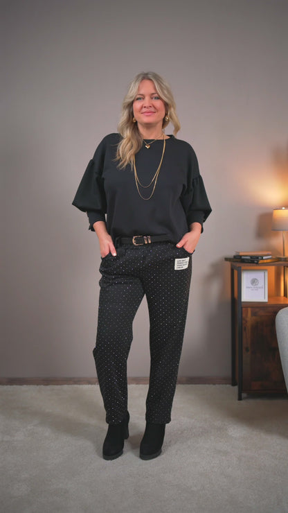 Elegantes Sweatshirt, schwarz