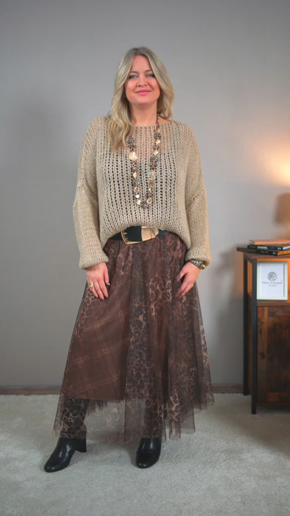 Strickpullover, beige