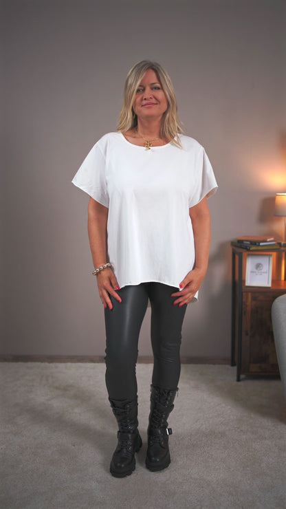 Oversize-Shirt, cremeweiß