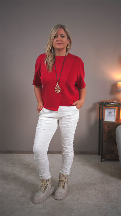 Lässiges Sweatshirt in Rot