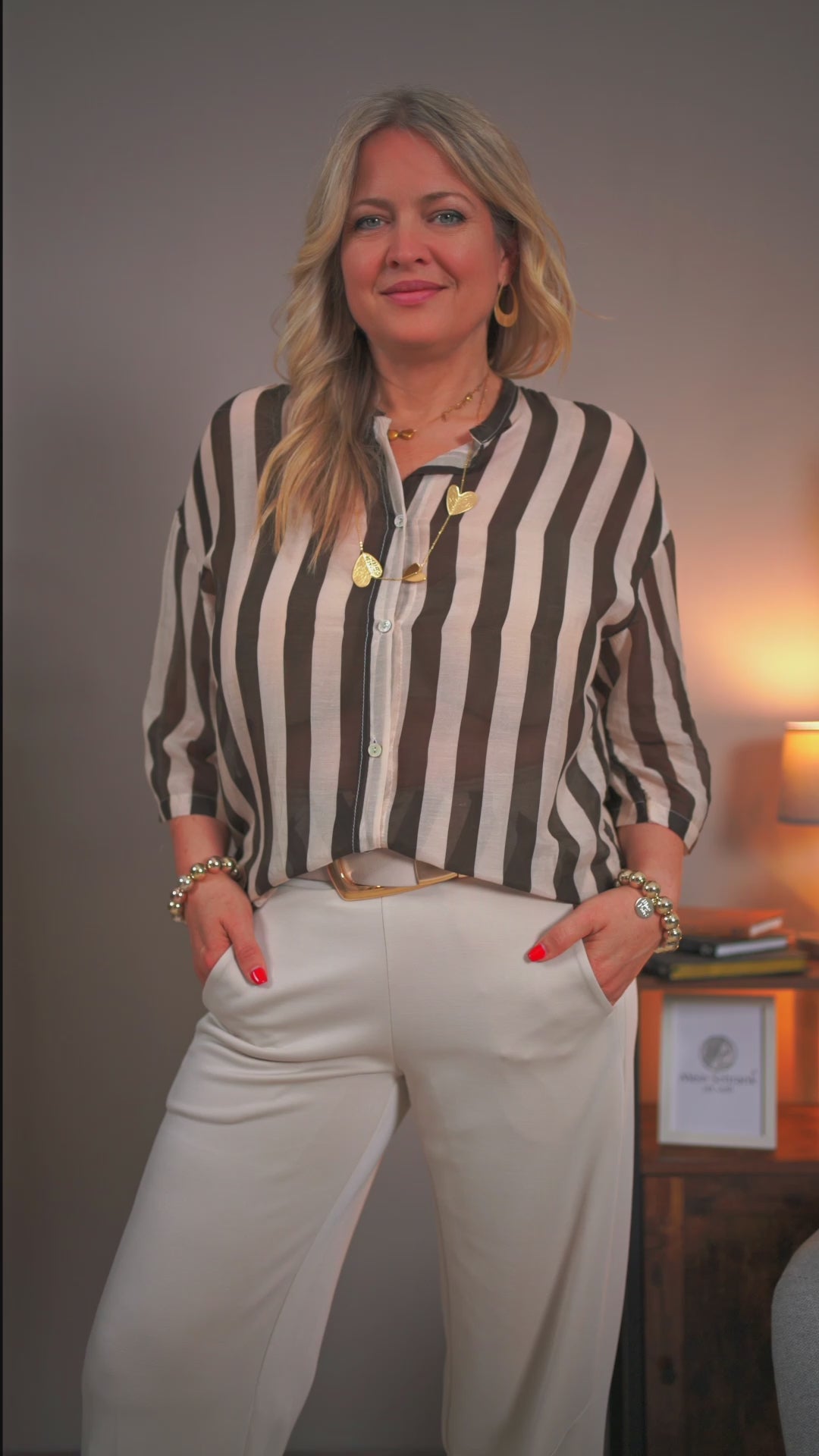 Leichte Bluse, gestreift