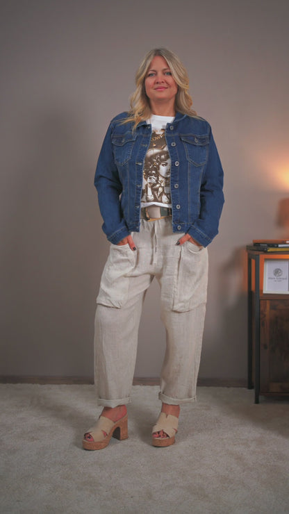 Jeansjacke, dunkelblau