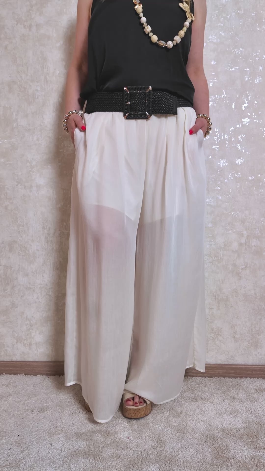 Video laden: Sommerliche Hose mit weitem Bein