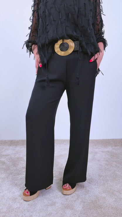 Stoffhose, schwarz