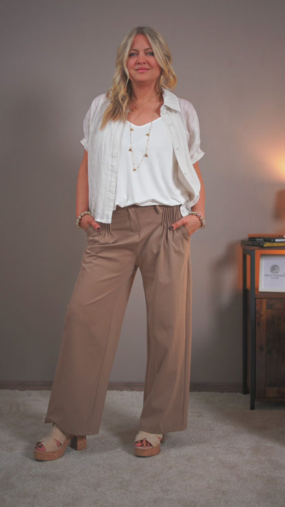 Weiche Stretchhose, taupe