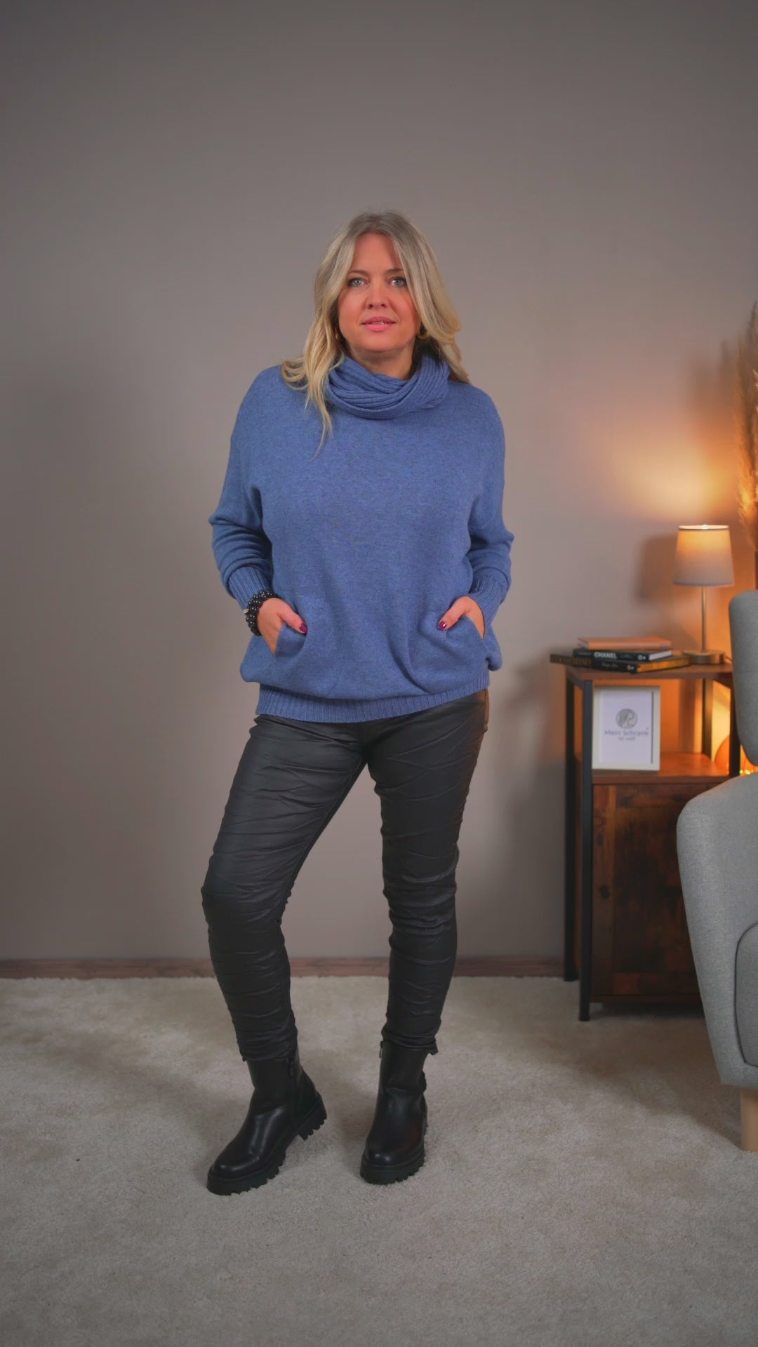 Video laden: Strickpullover Tabarca, rauchblau