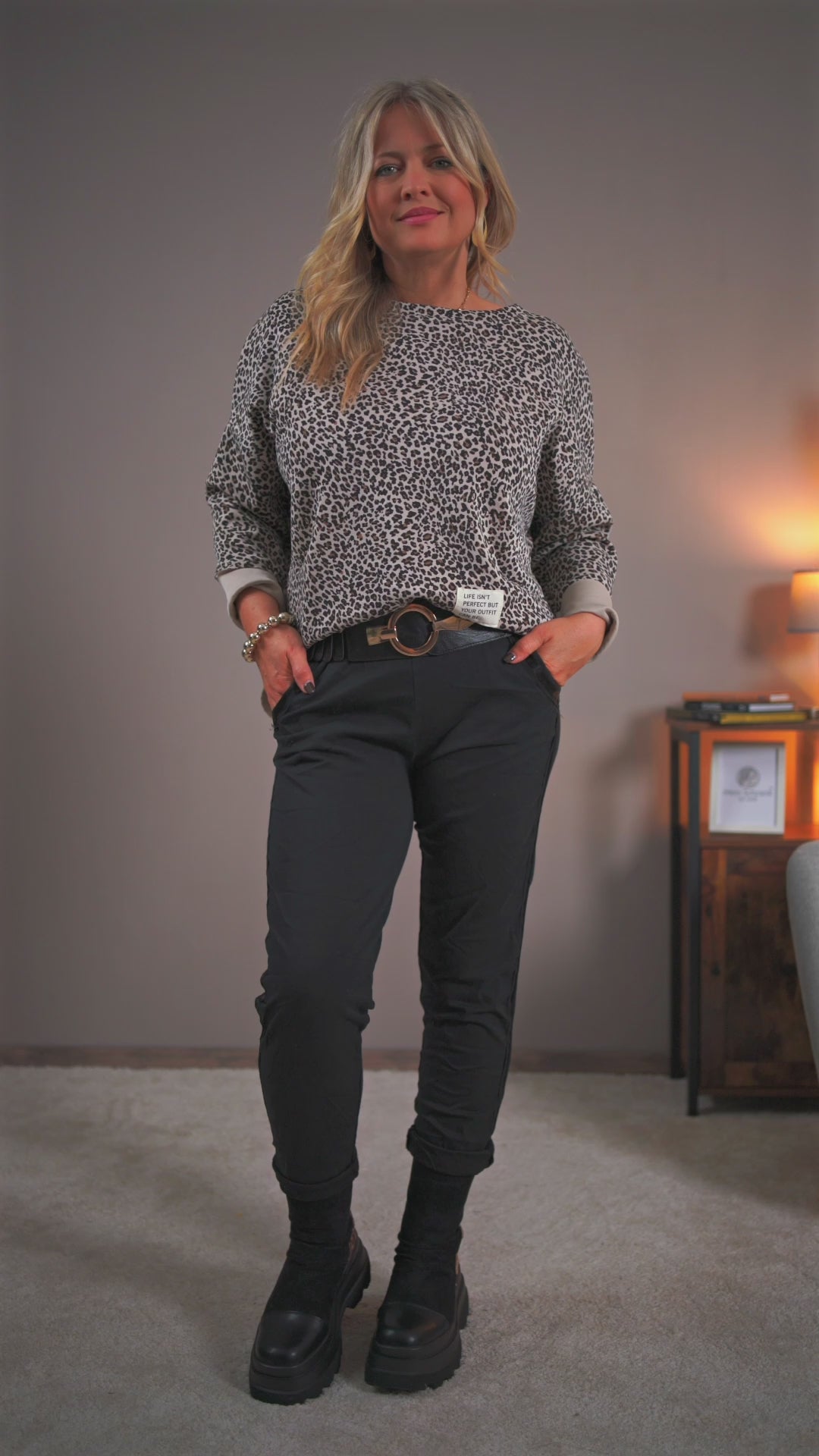Stretchhose Casual Comfort in Schwarz