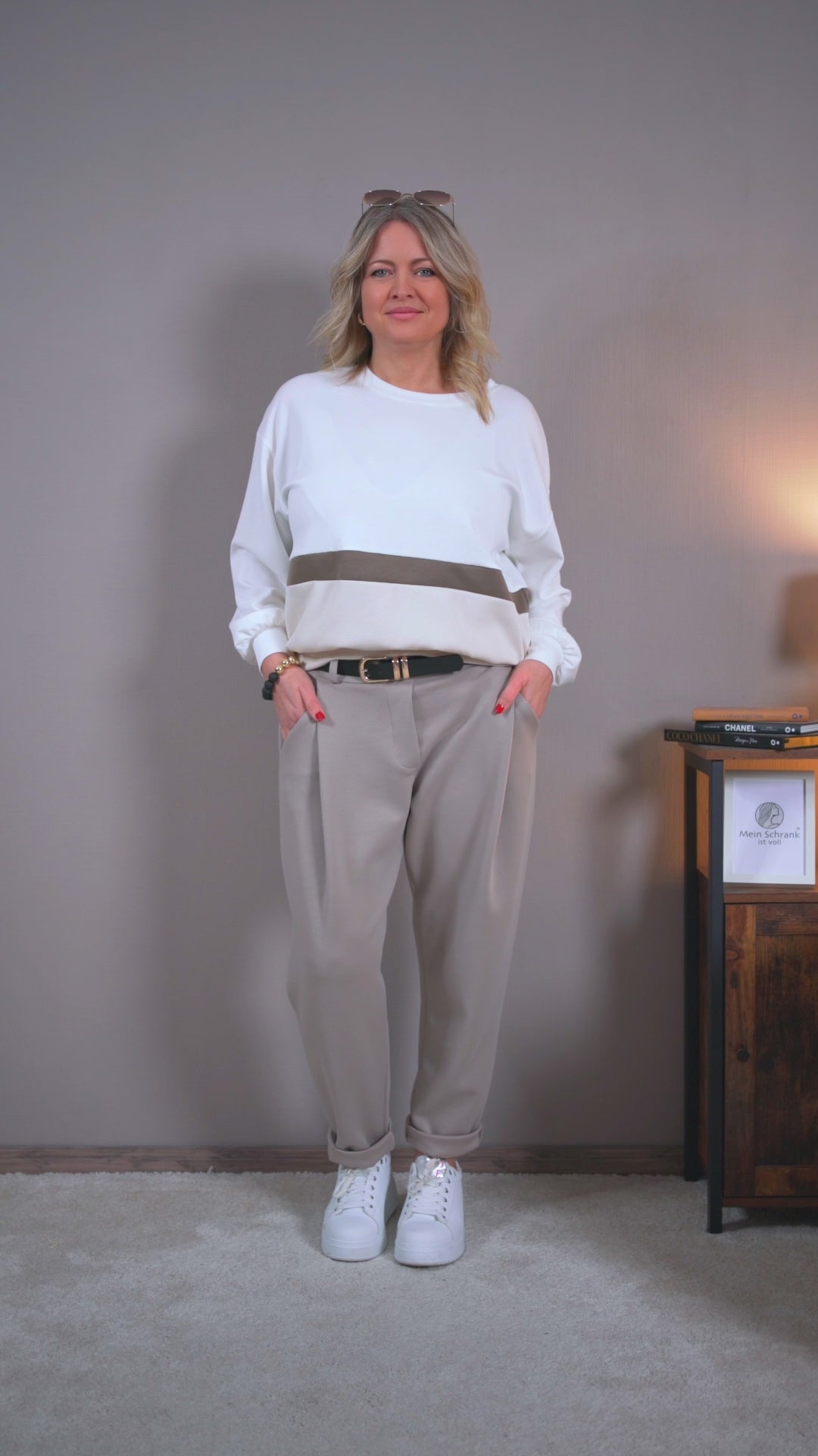 Video laden: Jerseyhose, taupe