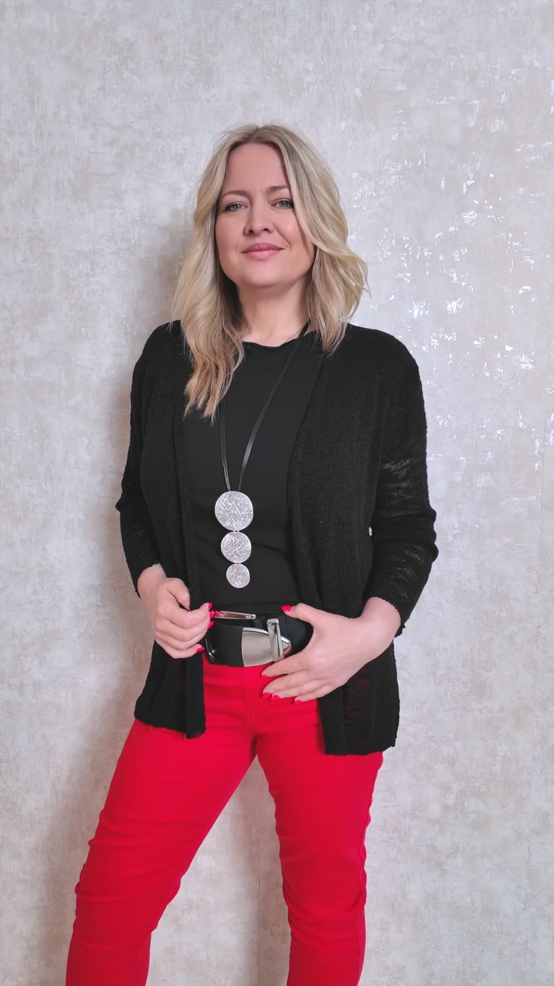Strickjacke in Schwarz