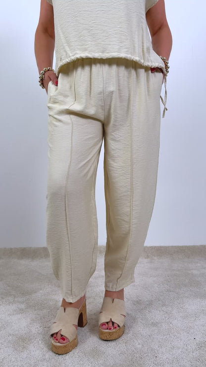 Lässige Hose, beige