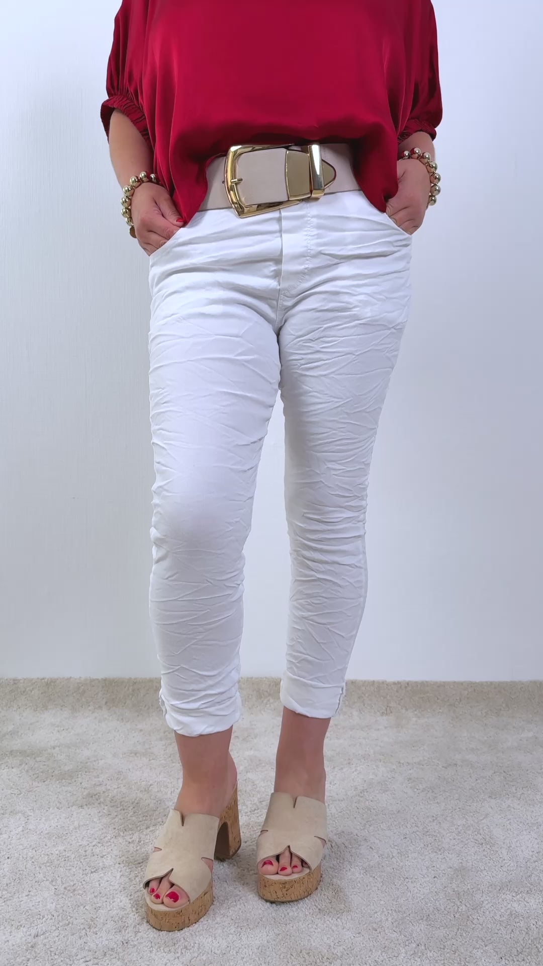 Stretchhose, weiß