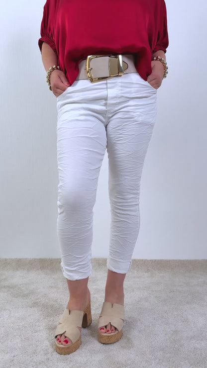 Stretchhose, weiß