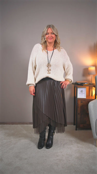 Strickpullover, creme