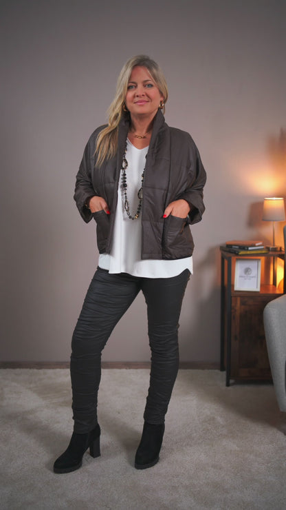 Leichte Steppjacke, schokobraun