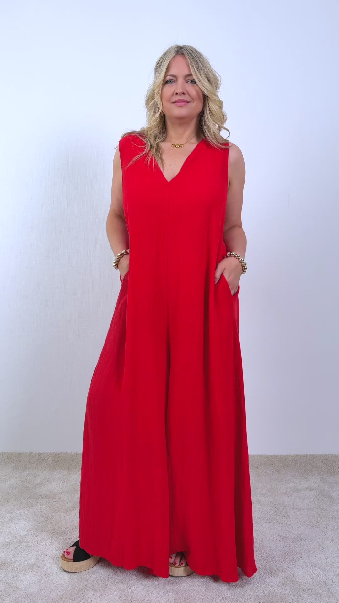 Jumpsuit, rot
