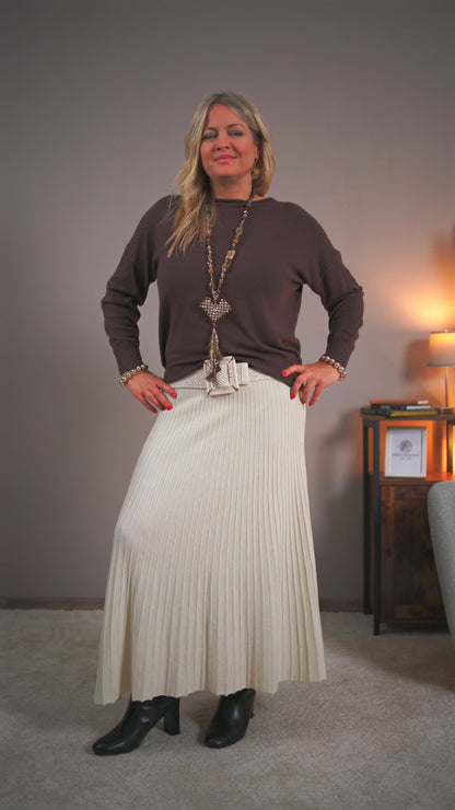Feinstrickpullover, schokobraun