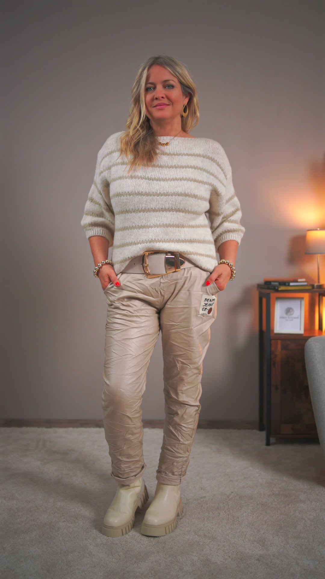 Strickpullover, creme